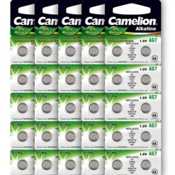 50 Piles 1,5 V AG7 alcaline de montre