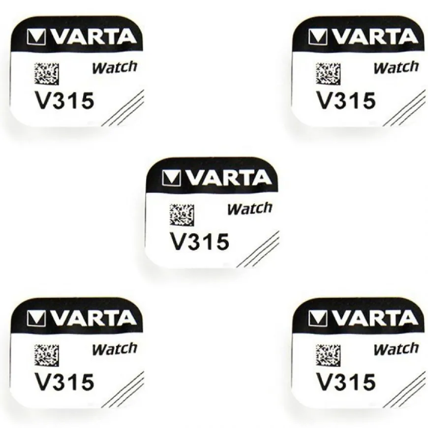 5 Piles 315 1.55 V Varta alcaline de montre
