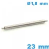 1 Pompe Non téléscopique Suisse 23mm réparation bracelet montre d :1,8 mm  épaulement simple