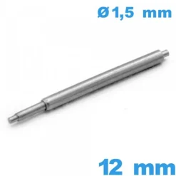 1 Pompe  pour montre 12mm téléscopique d'un seul côté épaulement double diam : 1,5 mm Suisse