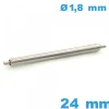 1 Pompe à ressort Non téléscopique qualité Suisse 24mm pour bracelet montre diam : 1,8 mm  épaulement simple