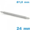 Springbar fermoir 24mm diam : 1,8 mm épaulement simple Téléscopique
