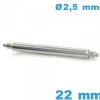 Springbar à l'unité bracelet 22 mm diam : 2,5 mm Téléscopique épaulement double