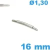 Springbar 16 mm diam : 1,30 mm courbée