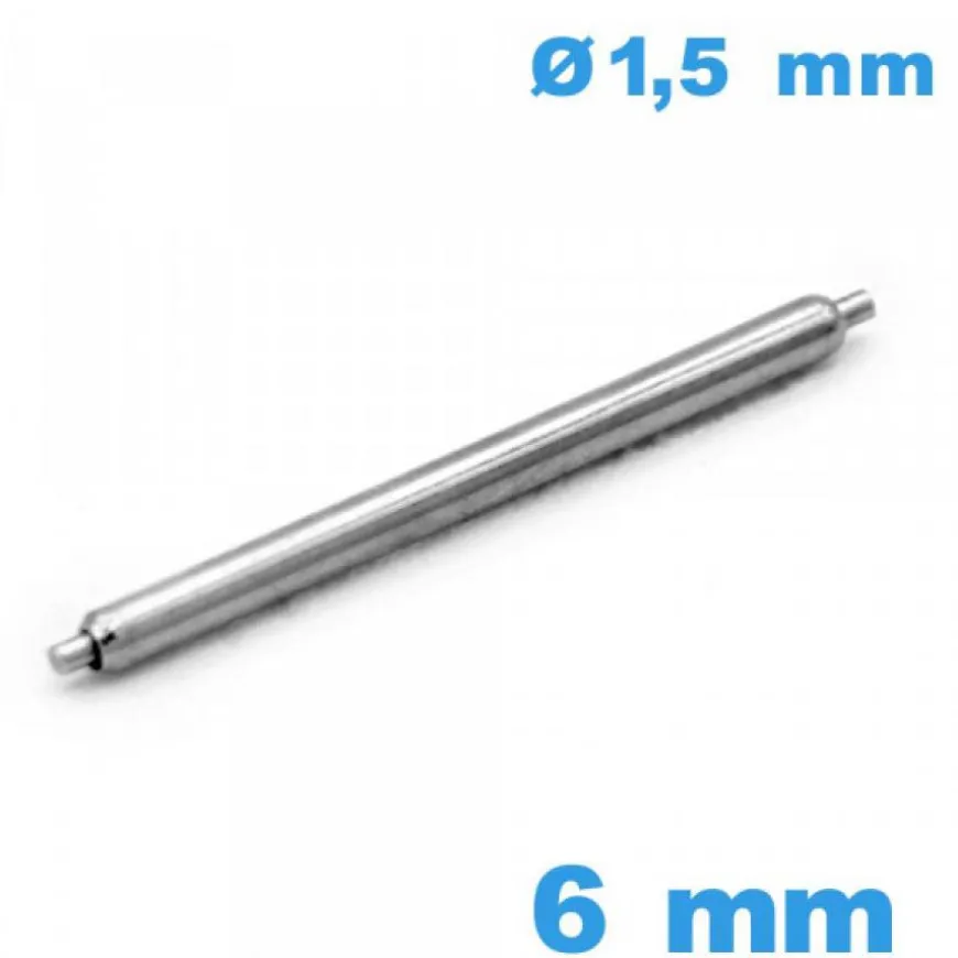 1 Springbar Non téléscopique Suisse 6 mm pour montre diam : 1,5 mm épaulement simple