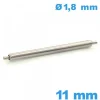 Springbar qualité Suisse fermoir 11mm d :1,8 mm épaulement simple Non téléscopique