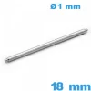 Springbar qualité Suisse montre 18mm diam : 1 mm épaulement simple Non téléscopique ISOSWISS