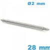 Springbar à Ressort pour Bracelet Montre 28 mm diam 2 mm