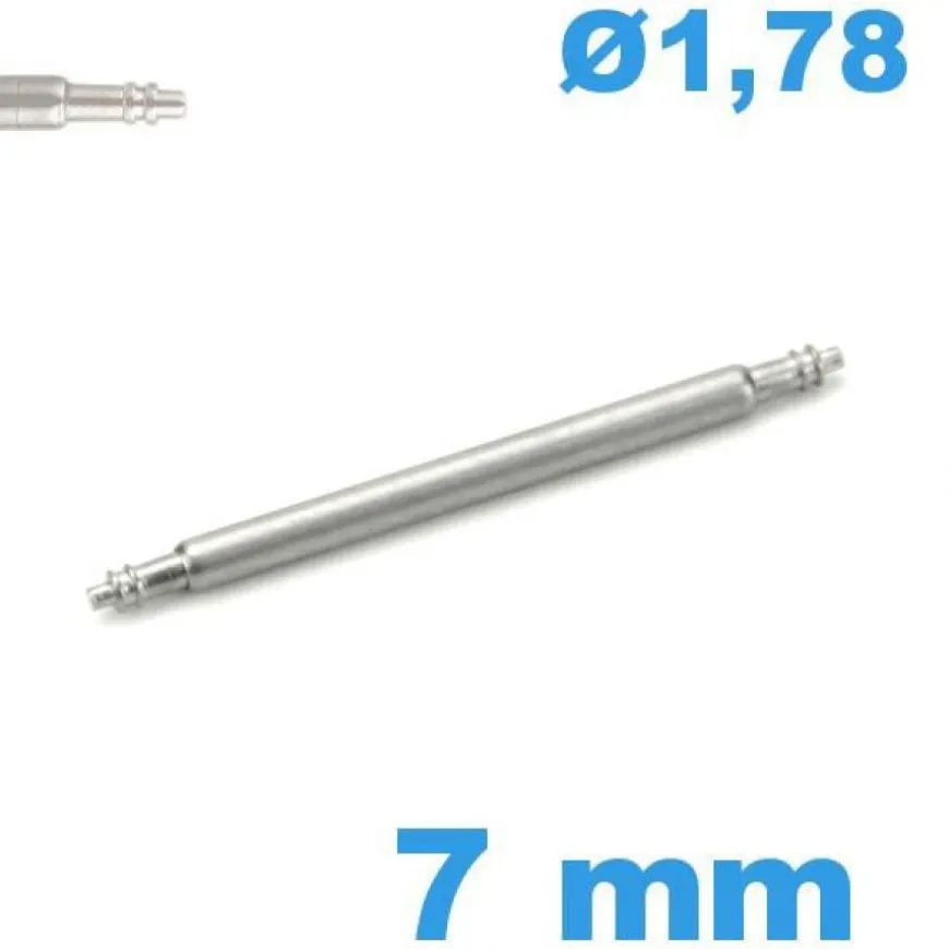Springbar à ressort pour bracelet montre 7mm d :1,78 mm