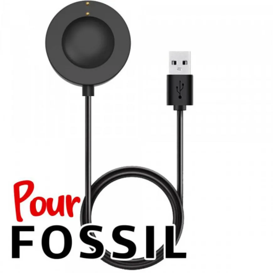 Station USB compatible pour montre connectée Fossil (FTW6059 Venture, FTW6024, FTW4026, ...)