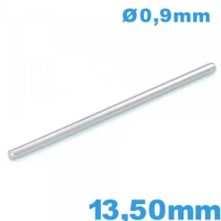 Tige droite longue de 13,50 mm  bracelet montre platine