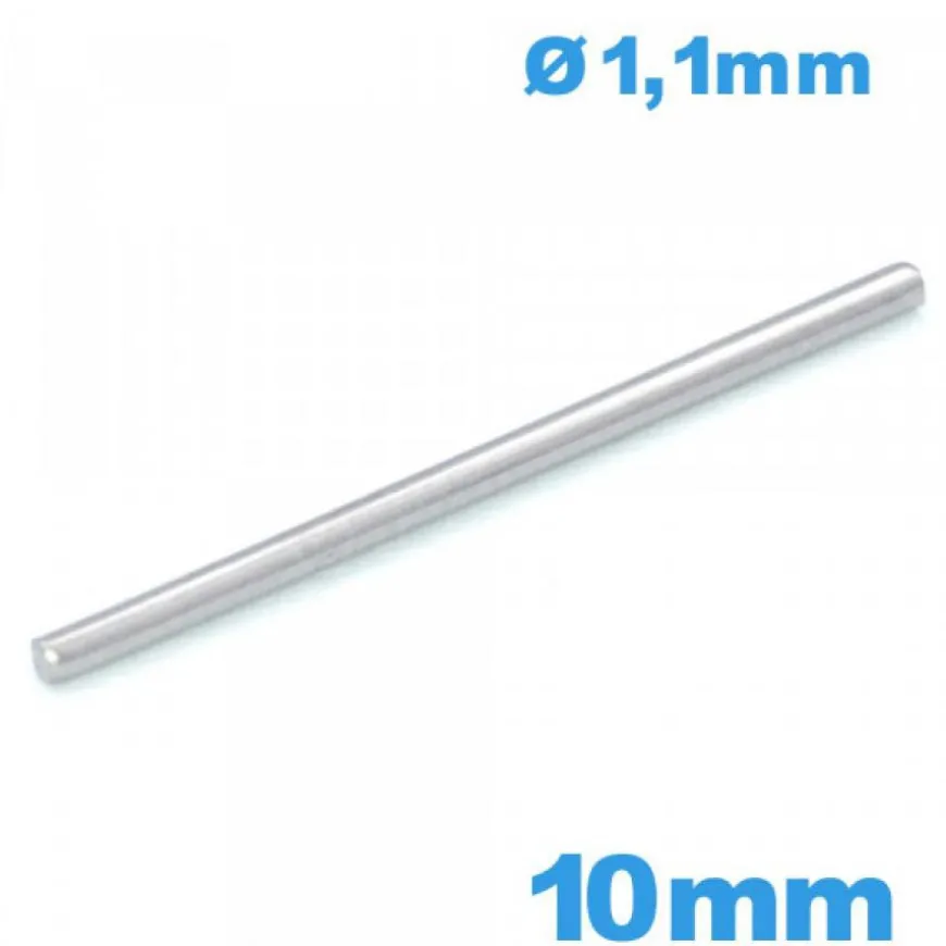 Tige Droite 10 mm pour Bracelet Métal Montre - Diamètre 1,10 mm