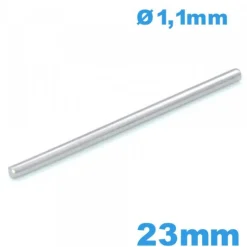 Tige Droite pour Bracelet de Montre 23 mm - Diamètre 1,10 mm