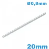 Tige droite taille 20mm pour bracelet pour montre métal