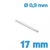 Tige embout moleté 17mm bracelet montre - Diamètre 0,9
