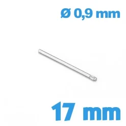 Tige embout moleté 17mm bracelet montre - Diamètre 0,9
