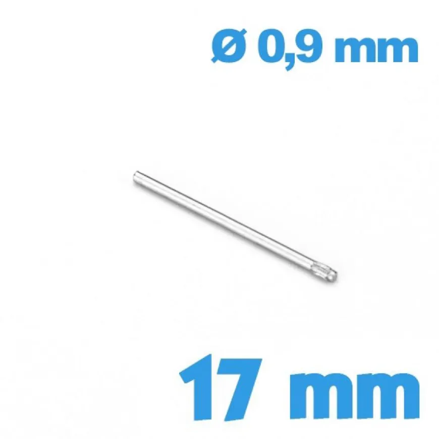 Tige embout moleté 17mm bracelet montre - Diamètre 0,9