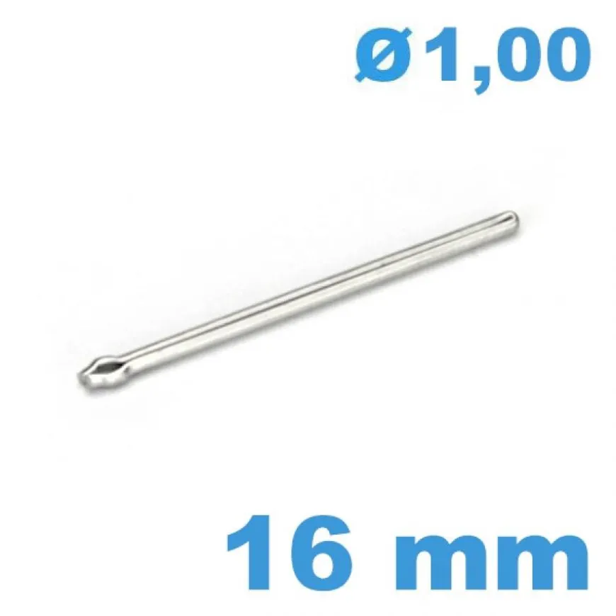 Tige fendue bracelets de montre diamètre 1 mm Longueur : 16 mm