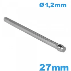 Tige fendue pour bracelet de montre 27 mm - diamètre 1,20mm