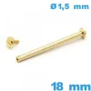 Tige fermoir  à rivet à visser 18 mm pour bracelet de montre