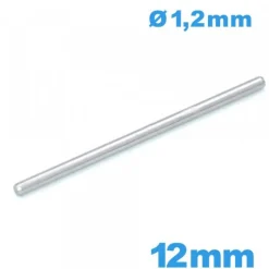 Tige goupille droite pour montre 12mm - Diamètre 1.20 mm