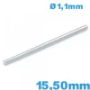 Tige goupille droite taille 15,50 mm de bracelet de montre à maillon