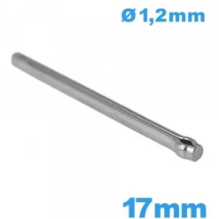 Tige longue de 17 mm fendue de bracelet de montre métal