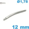 Tige à l'unité 12 mm diam : 1,78 mm courbée