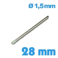 Tige Moletée 28 mm diamètre 1,5 mm Acier