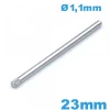 Tige Moletée pour Bracelet de Montre 23 mm - Diamètre 1,1mm