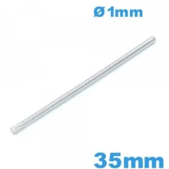 Tige Moleté pour Bracelet de Montre 35 mm diamètre 1mm
