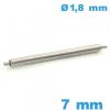 1 Tige Non téléscopique Suisse 7 mm bracelet montre d :1,8 mm  épaulement simple