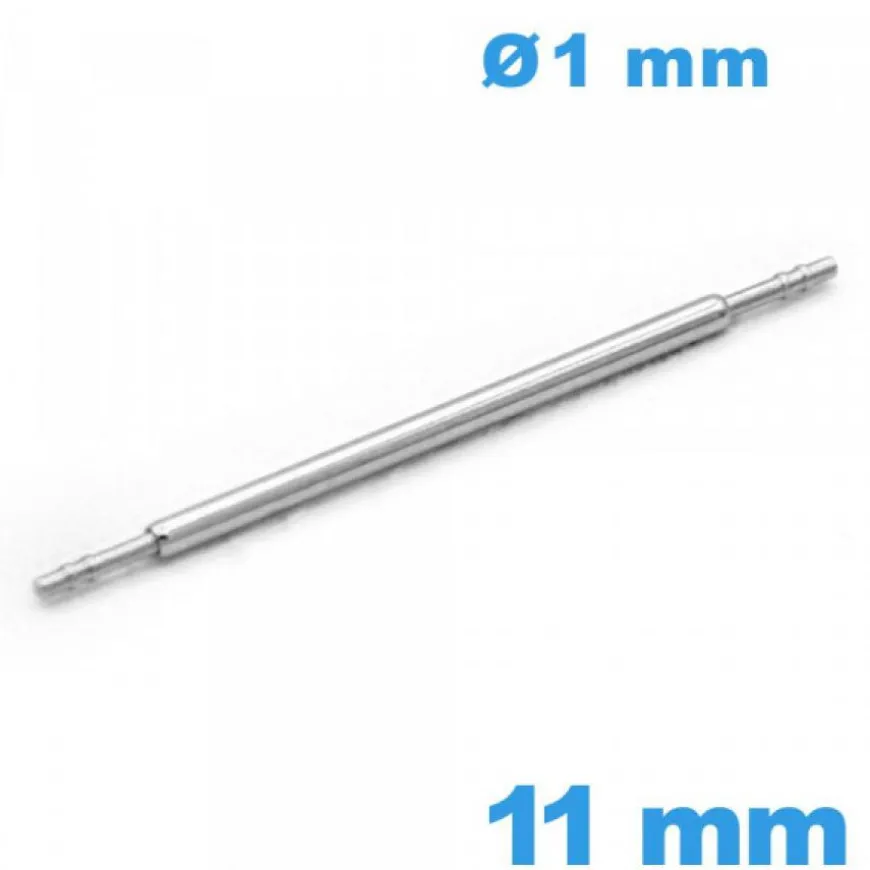 Tige pour Bracelet de Montre 11 mm diam 1 mm Double Rainure