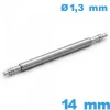 Tige pour Montre 14 mm diamètre 1,3 mm Simple Rainure