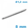 Tige pour Montre 8 mm Épaulement Simple Acier 316L ISOSWISS