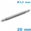 Tige pour Montre 20 mm Simple Rainure Acier 316L qualité Suisse