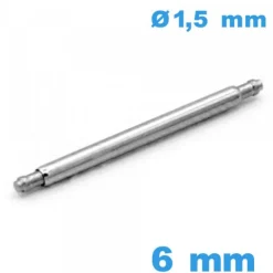Tige à ressort  6 mm diam : 1,5 mm épaulement simple