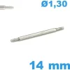 Tige à ressort pour montre 14mm diam : 1,30 mm
