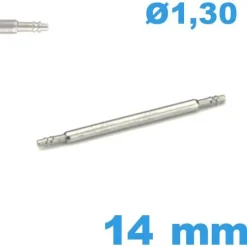Tige à ressort pour montre 14mm diam : 1,30 mm