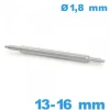 Tige à ressort qualité Suisse fermoir 13 à 16 mm diam : 1,8 mm Téléscopique de marque ISOSWISS