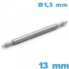 1 Tige à ressort Télescopique 13 mm diamètre 1,3 mm Simple Rainure