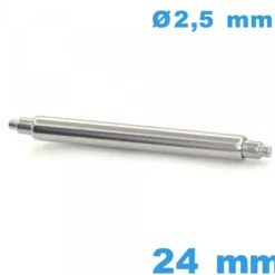 1 Tige Téléscopique 24mm réparation bracelet montre d :2,5 mm épaulement double