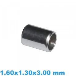 Tube de Couronne de Montre Parallèle Acier 1.60x1.30x3.00 mm