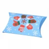 étui carton bleu pour les cadeaux de noël avec des motifs fêtes de fin d'année