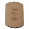 étui papier kraft marron carton pour un joyeux anniversaire avec des motifs saint valentin