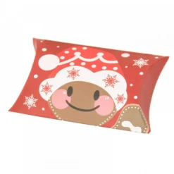 étui rouge carton pour les fêtes de fin d'année avec imprimés noël
