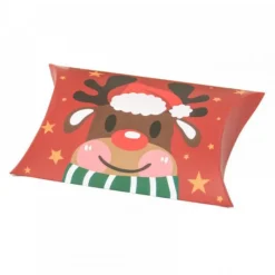 étui rouge carton pour mettre sous le sapin de noël  motif fête de fin d'année