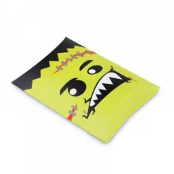 étui vert pour halloween avec motifs halloween ( frankenstein )  carton