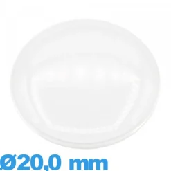 Verre 20,0 mm bombé Circulaire de montre plexiglas