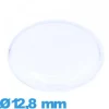 Verre 12,8 mm cambrure prononcée Circulaire montre acrylique